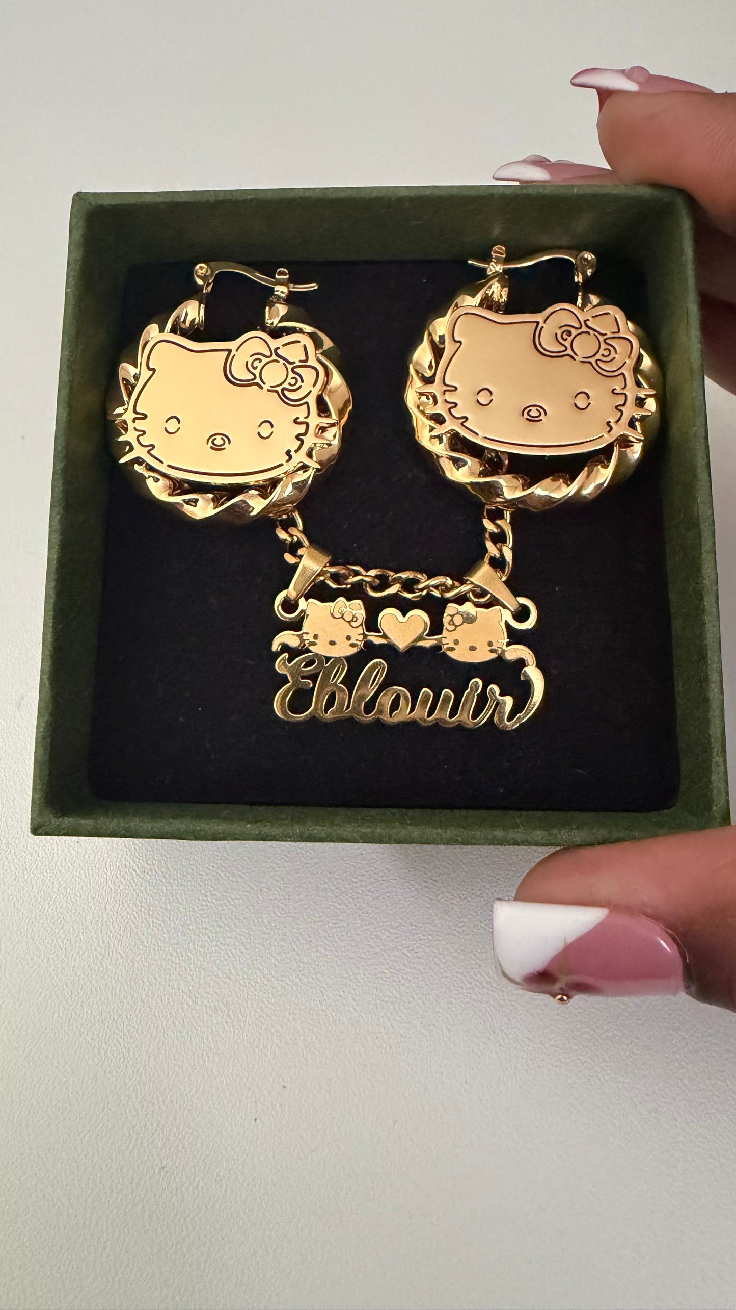 Pretty in Gold Hk Set 18k Gold Plated Stainless Steel
