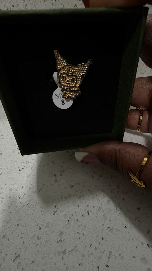 Kuromi Ring 18k Gold Plated