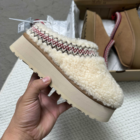 UGG Tazz Braid Fuzzy Platform Slippers