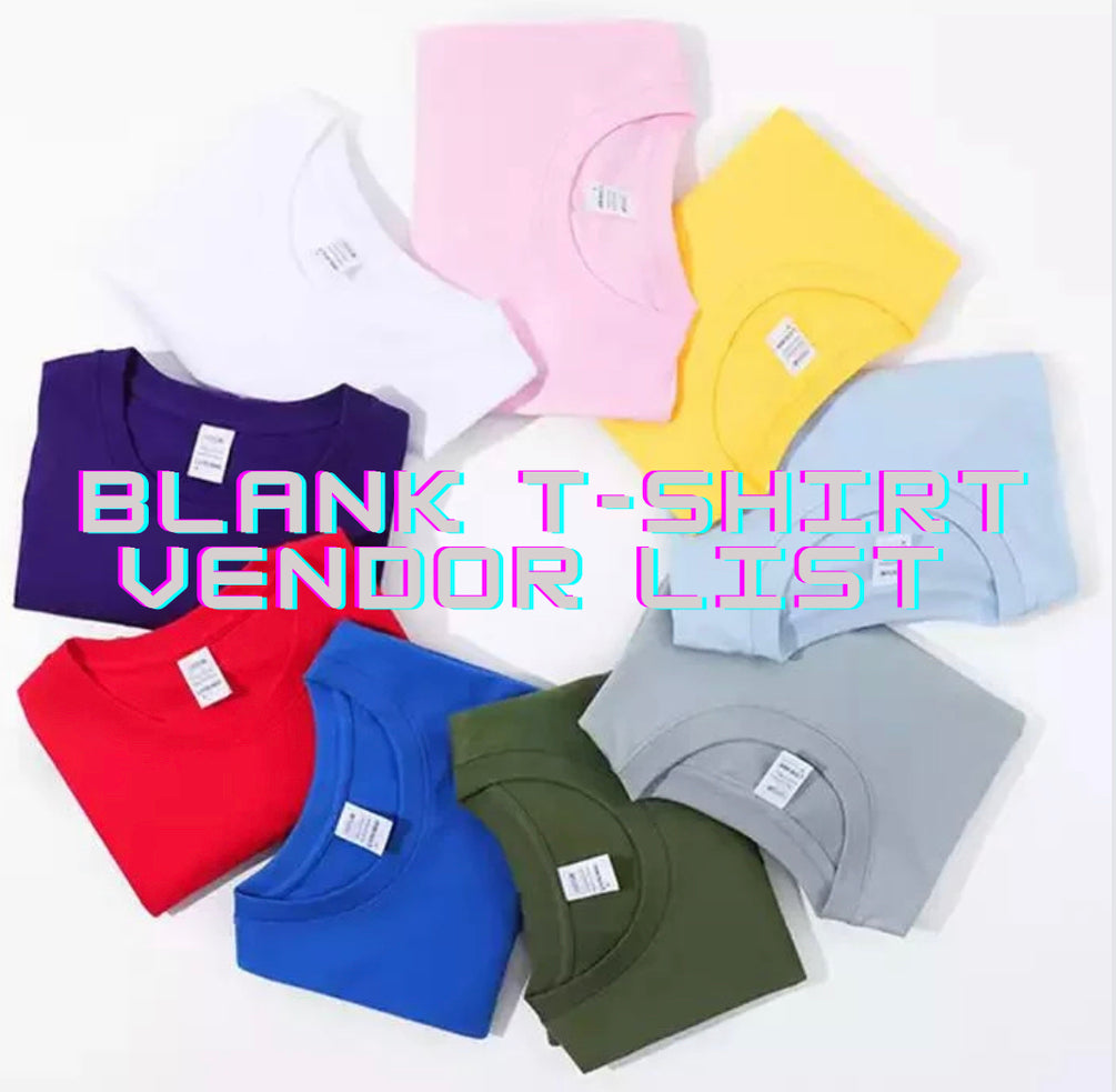 Blank T-shirt Vendors